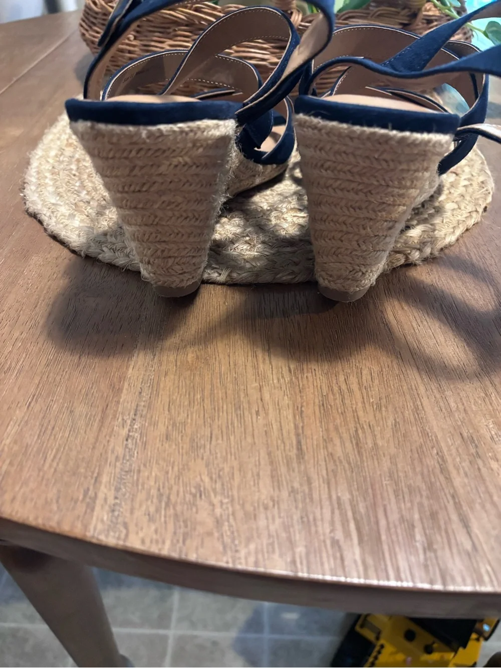 DV8 Plume Ankle Strap Espadrille Wedge Dolce Vita in Navy Blue